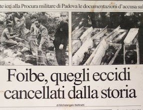In ricordo delle foibe e delle migliaia di italiani vittime dell'odio comunista. Affinchè nessuno possa più negare e dimenticare
