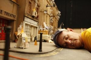 Bill Murray, voce di Badger, sul set di Fantastic Mr. Fox (2009)