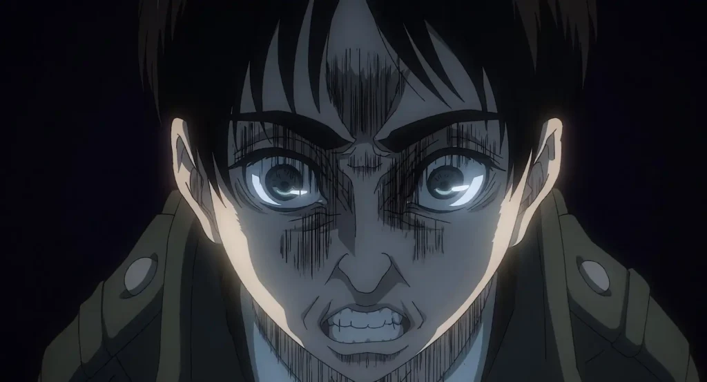 Eren quando vede i suoi ricordi del futuro, realizzando la sua sorte.