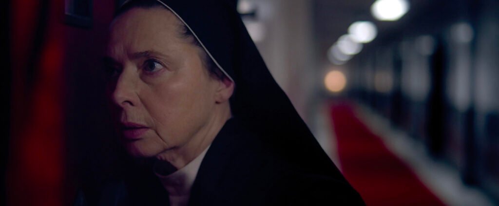Isabella Rossellini stars as Sister Agnes in director Edward Berger's CONCLAVE, a Focus Features release. Credit: Courtesy of Focus Features. © 2024 All Rights Reserved.