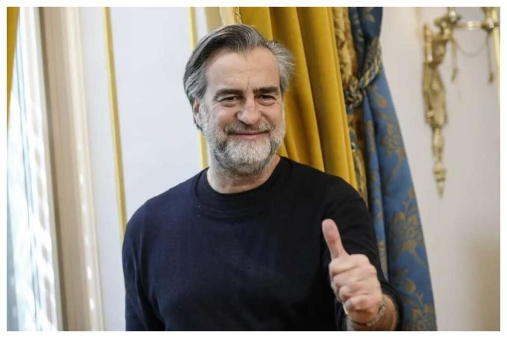 Max Tortora sul set di Don Matteo