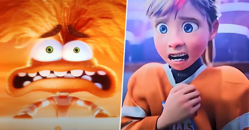 La sequenza dell’attacco di panico è costruita come un collasso interno che diventa visibile. Riley finisce in panchina, isolata, e Ansia si trasforma in un vortice frenetico alla console. A livello narrativo è una scelta perfetta perché rende fisica l’ansia non come pensiero, ma come sovraccarico.